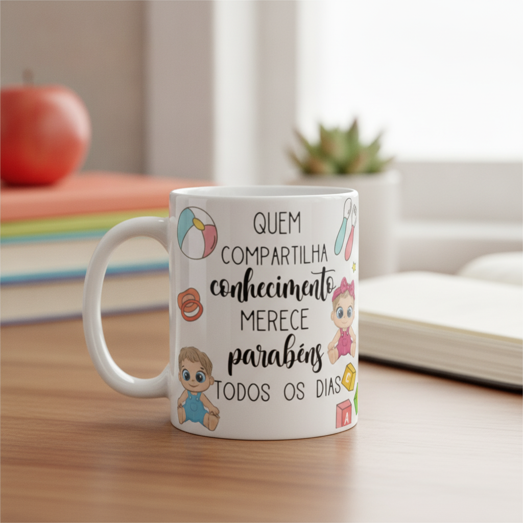 Caneca Presente Dia Dos Professores Para Professora Creche - Dia dos Professores (Professores)