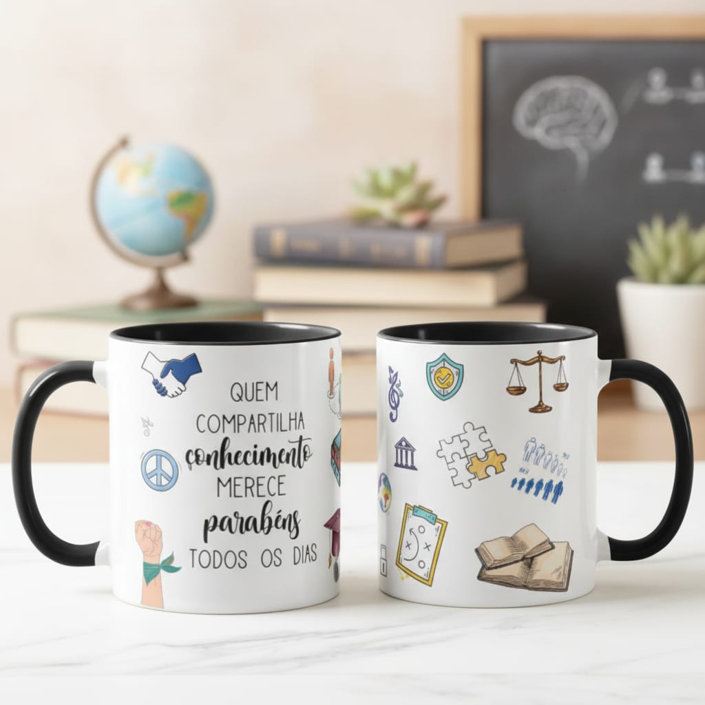Caneca Professor Sociologia Presente Dia Dos Professores Pronta Entrega - Dia dos Professores (Sociologia)