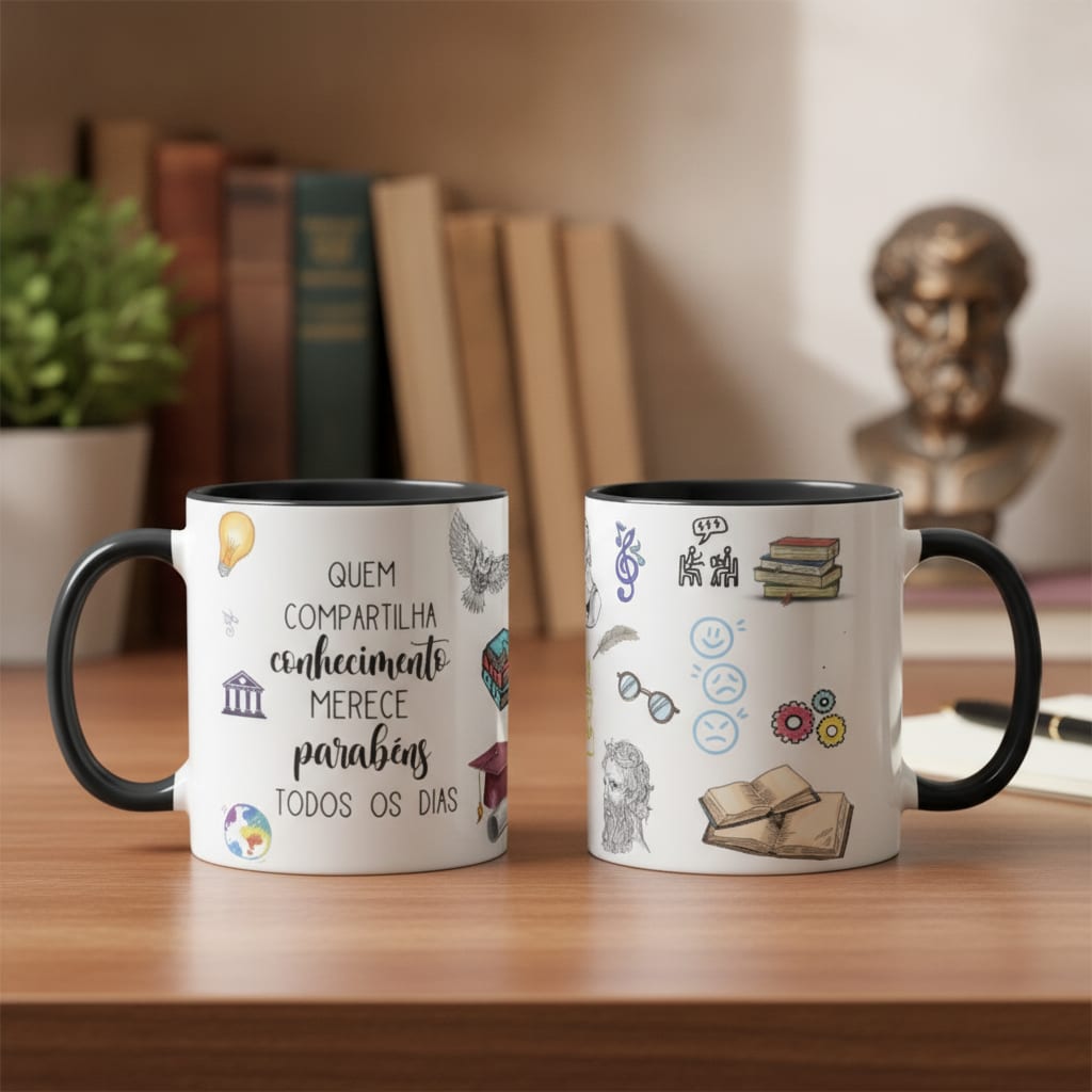 Caneca Pronta Entrega Professora Filosofia Presente Dia dos Professores 🎓 - Dia dos Professores (Filosofia)