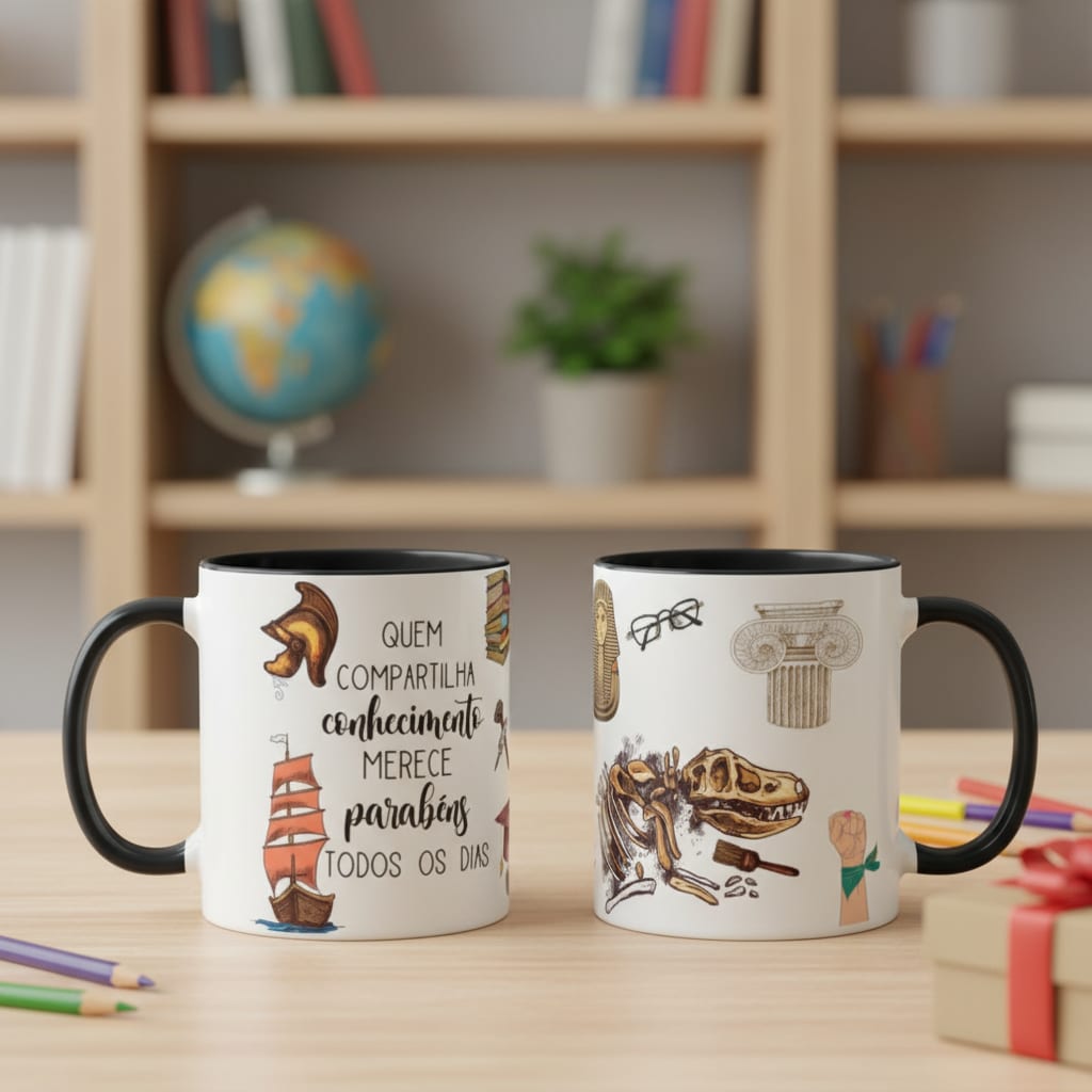 Caneca Presente Dia dos Professores Professora de História
