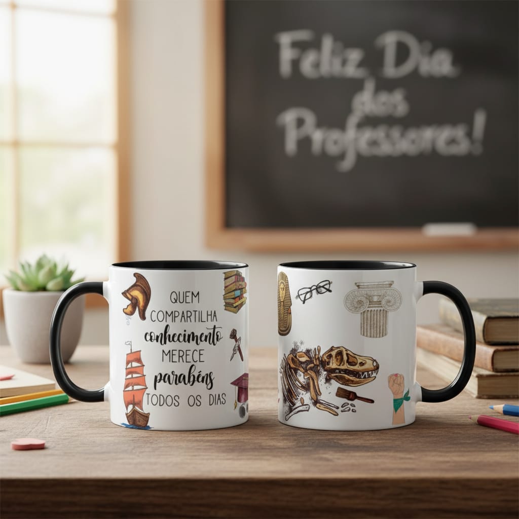 Caneca Presente Dia dos Professores Professora de História - Dia dos Professores (História)
