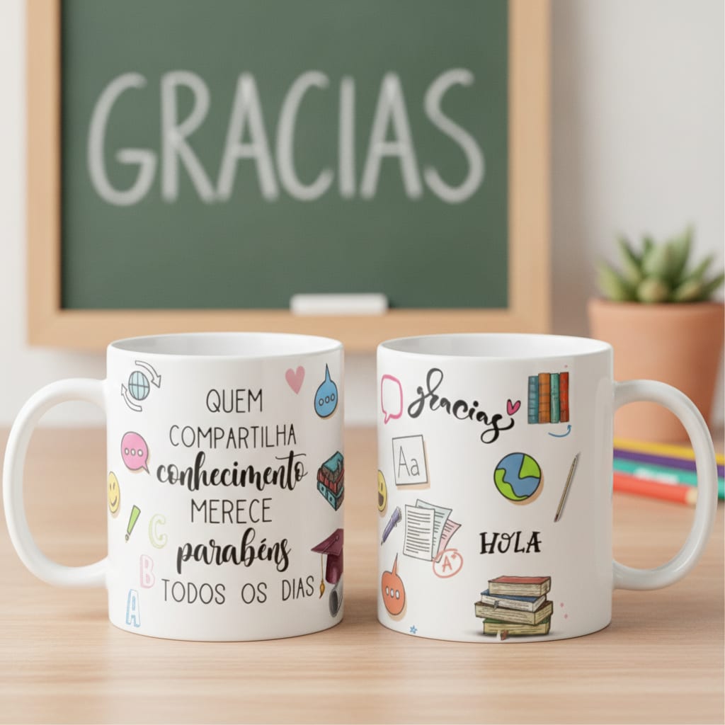 Caneca Presente Dia Dos Professores Professora Espanhol - Dia dos Professores (Espanhol)