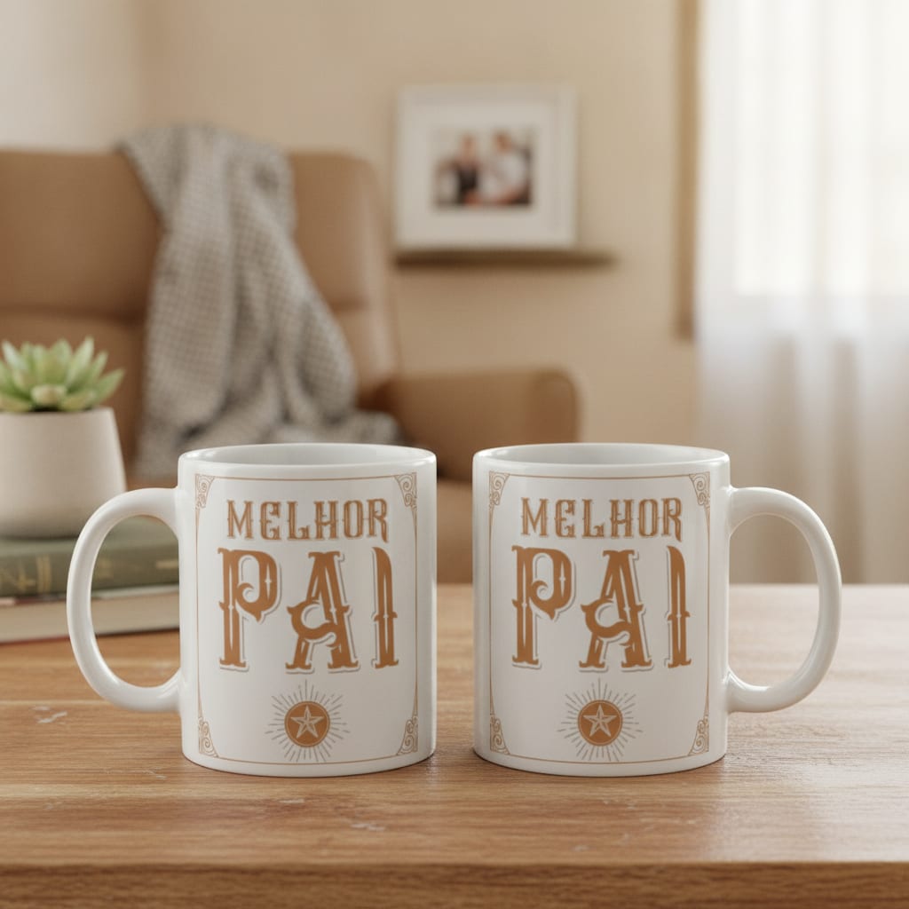 Caneca Presente Especial Dia dos Pais Melhor Pai Papai - Família (Pai)