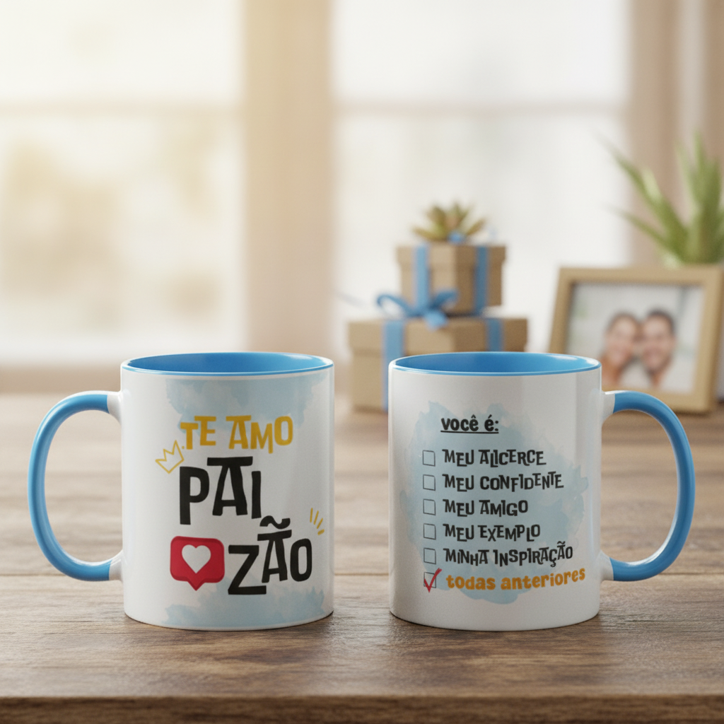 Caneca Presente Especial Feliz Dia dos Pais Paizão Te Amo - Família (Pai)