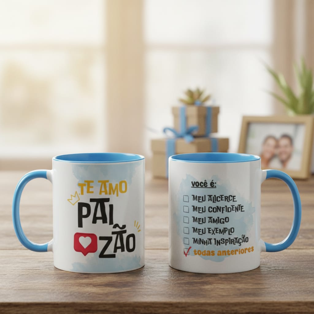 Caneca Presente Especial Feliz Dia dos Pais Paizão Te Amo - Família (Pai)