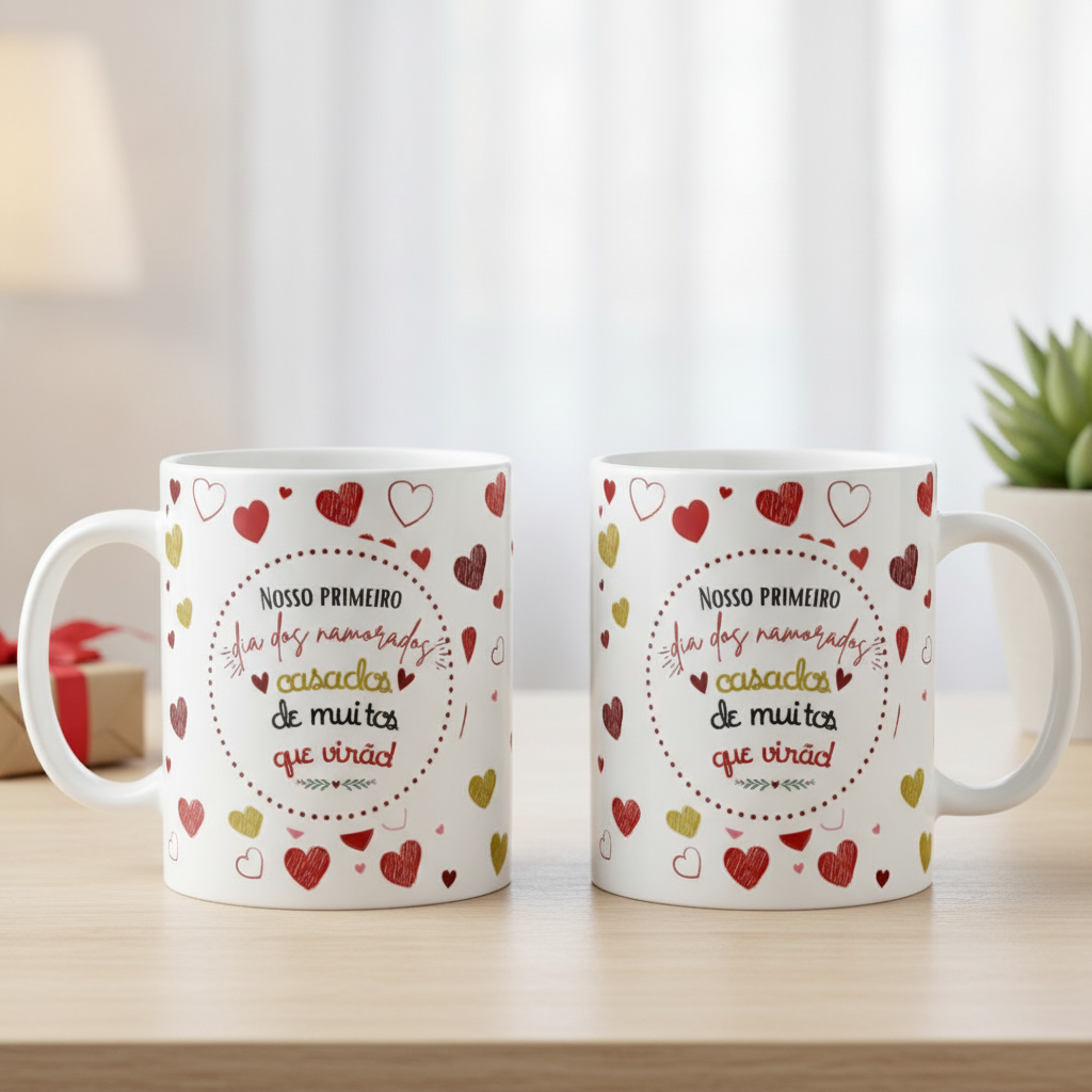 Caneca Presente Especial Primeiro Dia dos Namorados Casados - Outros (Casal)