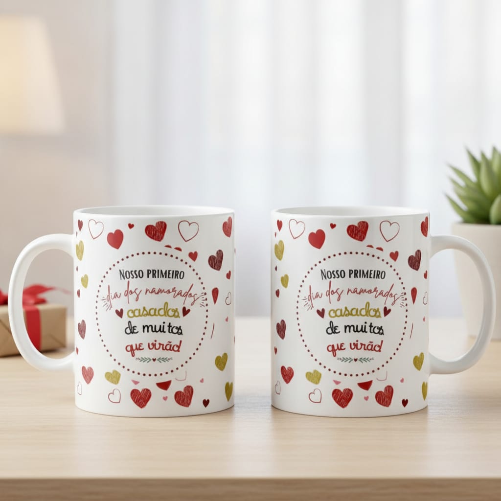 Caneca Presente Especial Primeiro Dia dos Namorados Casados - Outros (Casal)