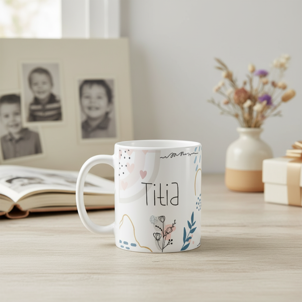 Caneca Presente Feminino Criativo Personalizado para Titia - Família (Tio(a))