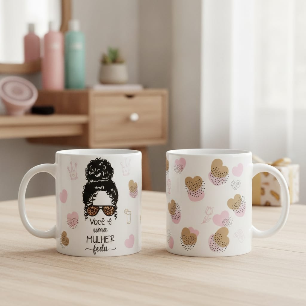 Caneca Presente Mulher Cacheada Personalizado Com Frase - Outros (Mulher Cacheada)