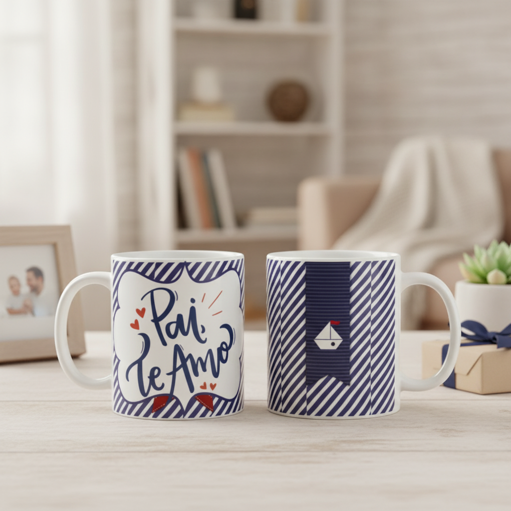 Caneca Presente Para Dia Dos Pais Com Frase Pai Te Amo - Família (Pai)