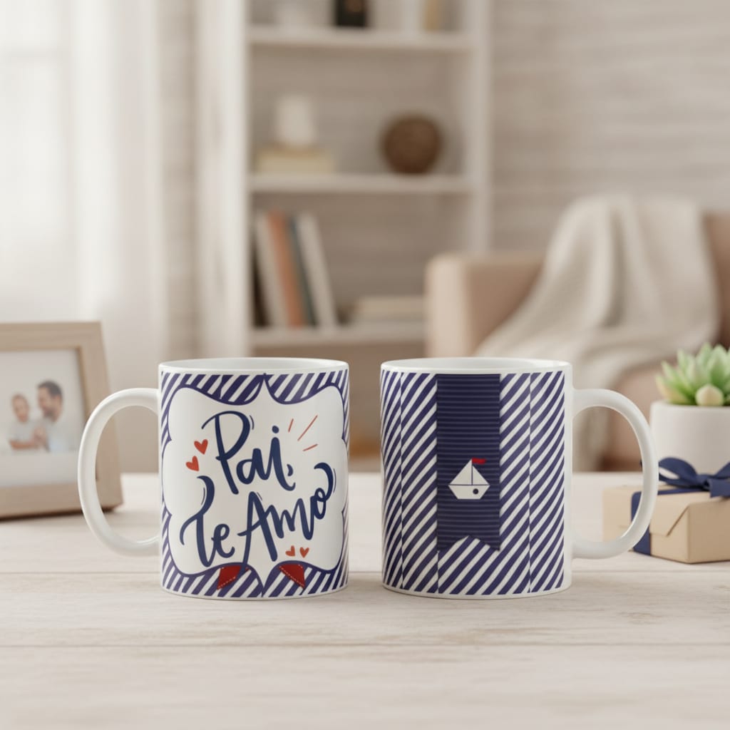 Caneca Presente Para Dia Dos Pais Com Frase Pai Te Amo - Família (Pai)