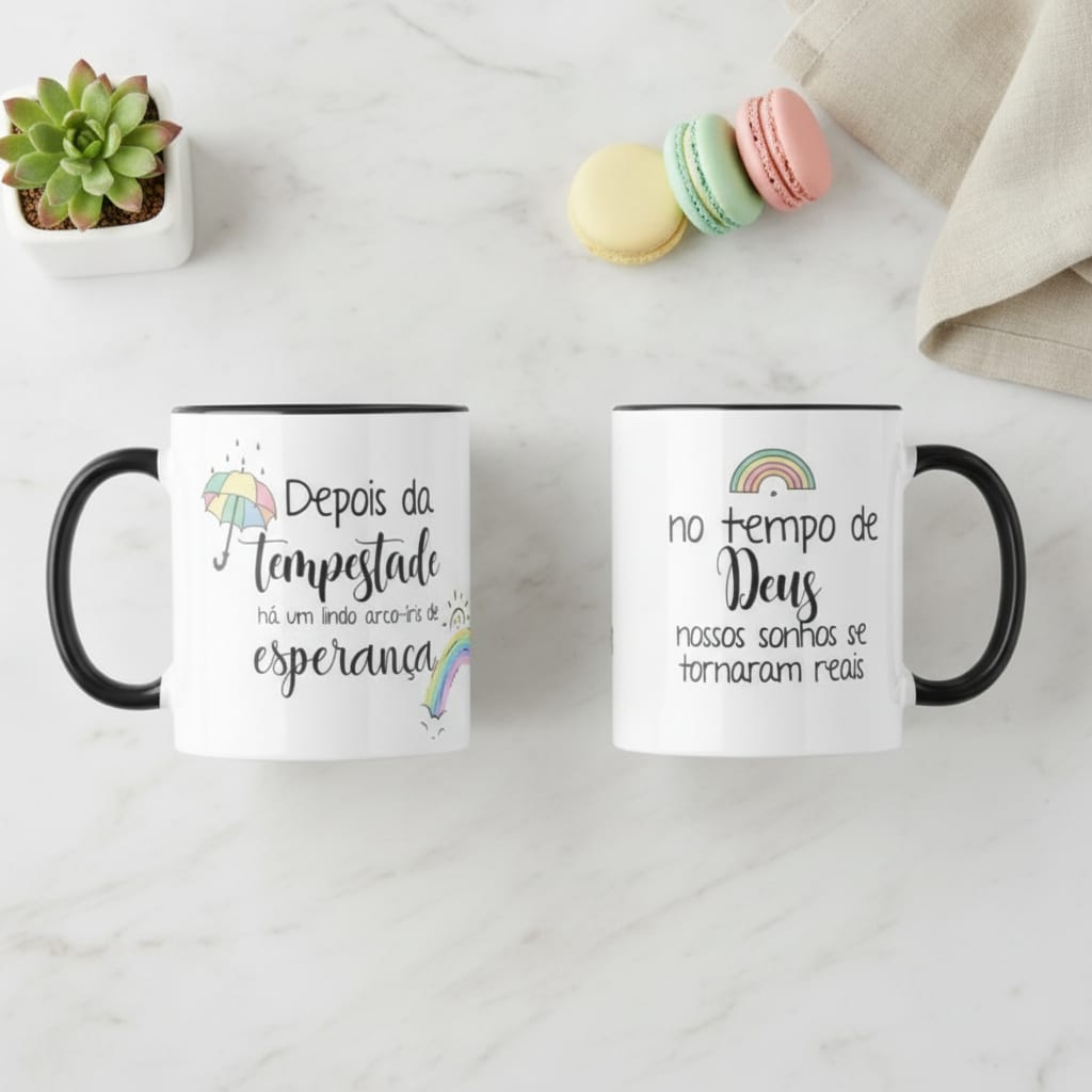 Caneca Presente Para Familia Gravidez Bebê Arco-íris - Anúncio de Gravidez (Bebê)