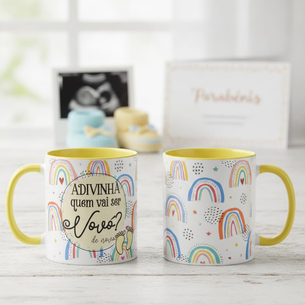 Caneca Presente Para Vovó Revelação De Gravidez