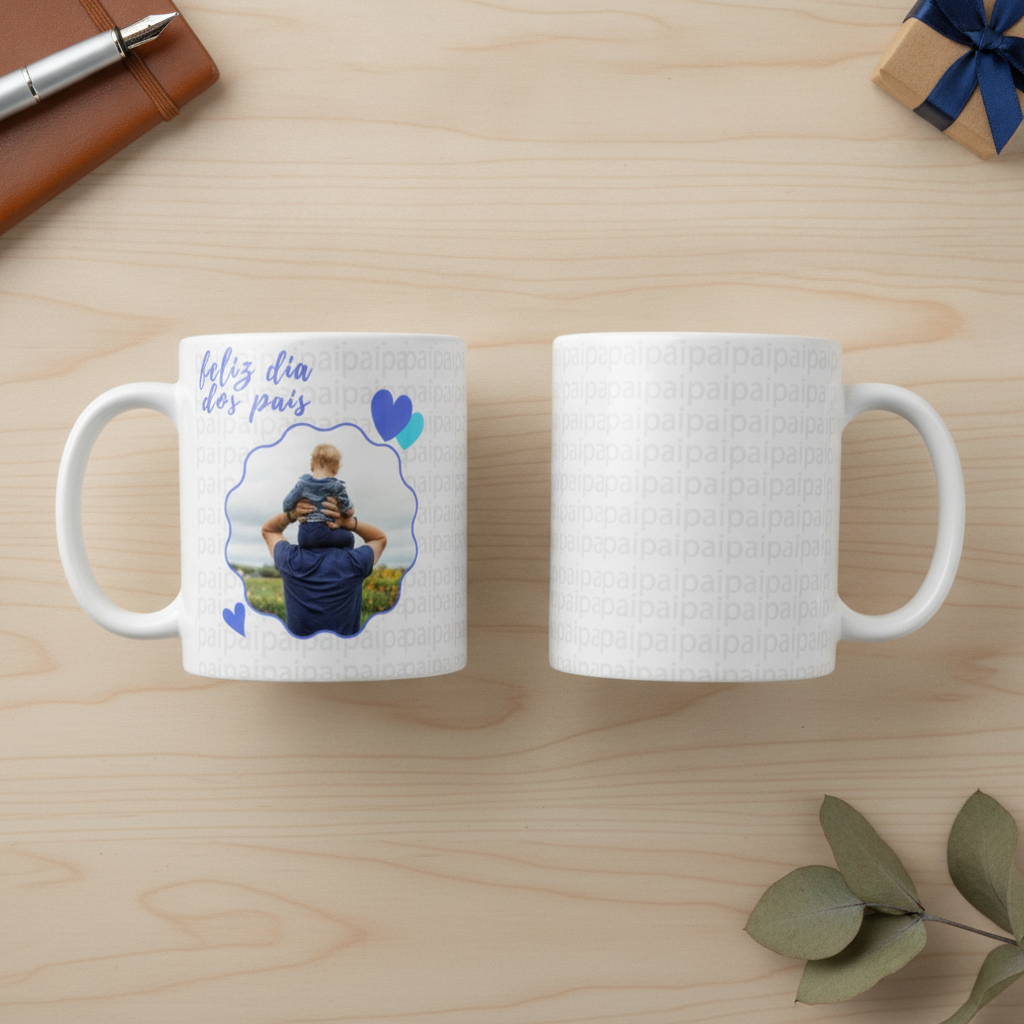 Caneca Presente Personalizado Com Foto Para Dias Dos Pais - Família (Pai)