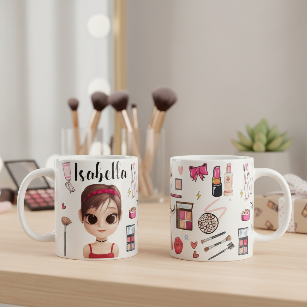 Caneca Presente Personalizado Criativo Maquiadora - Profissões (Maquiadora)