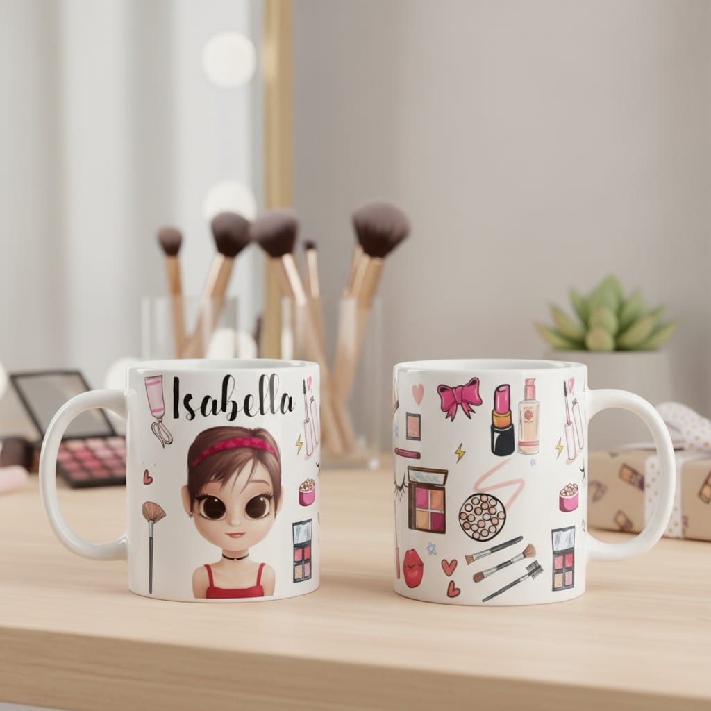 Caneca Presente Personalizado Criativo Maquiadora - Profissões (Maquiador(a))