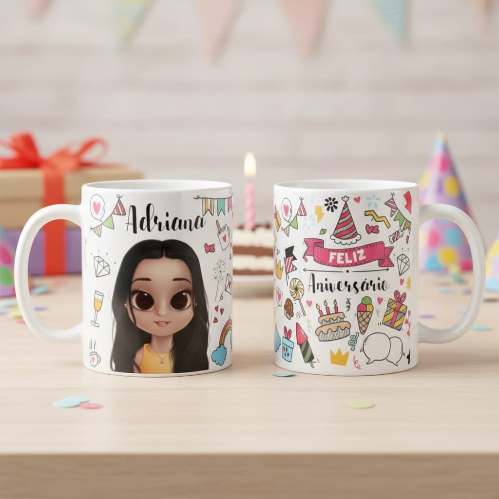 Caneca Presente Personalizado de Aniversário Amiga - Outros (Aniversário)