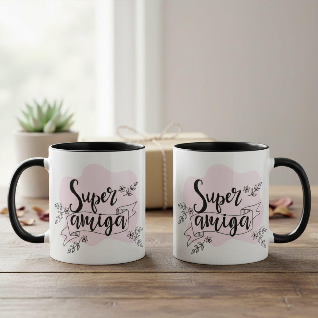 Caneca Presente Personalizado Dia do Amigo para Super Amiga - Outros (Amigo(a))