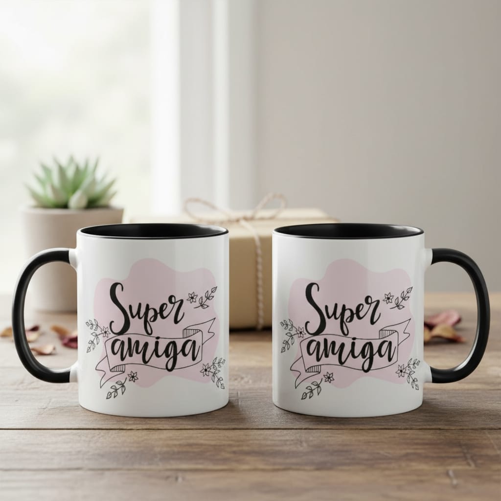 Caneca Presente Personalizado Dia do Amigo para Super Amiga - Outros (Amigo(a))