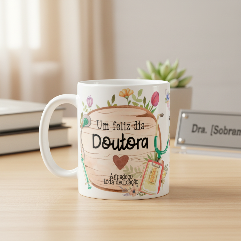 Caneca Presente Personalizado Para Dia Do Médico