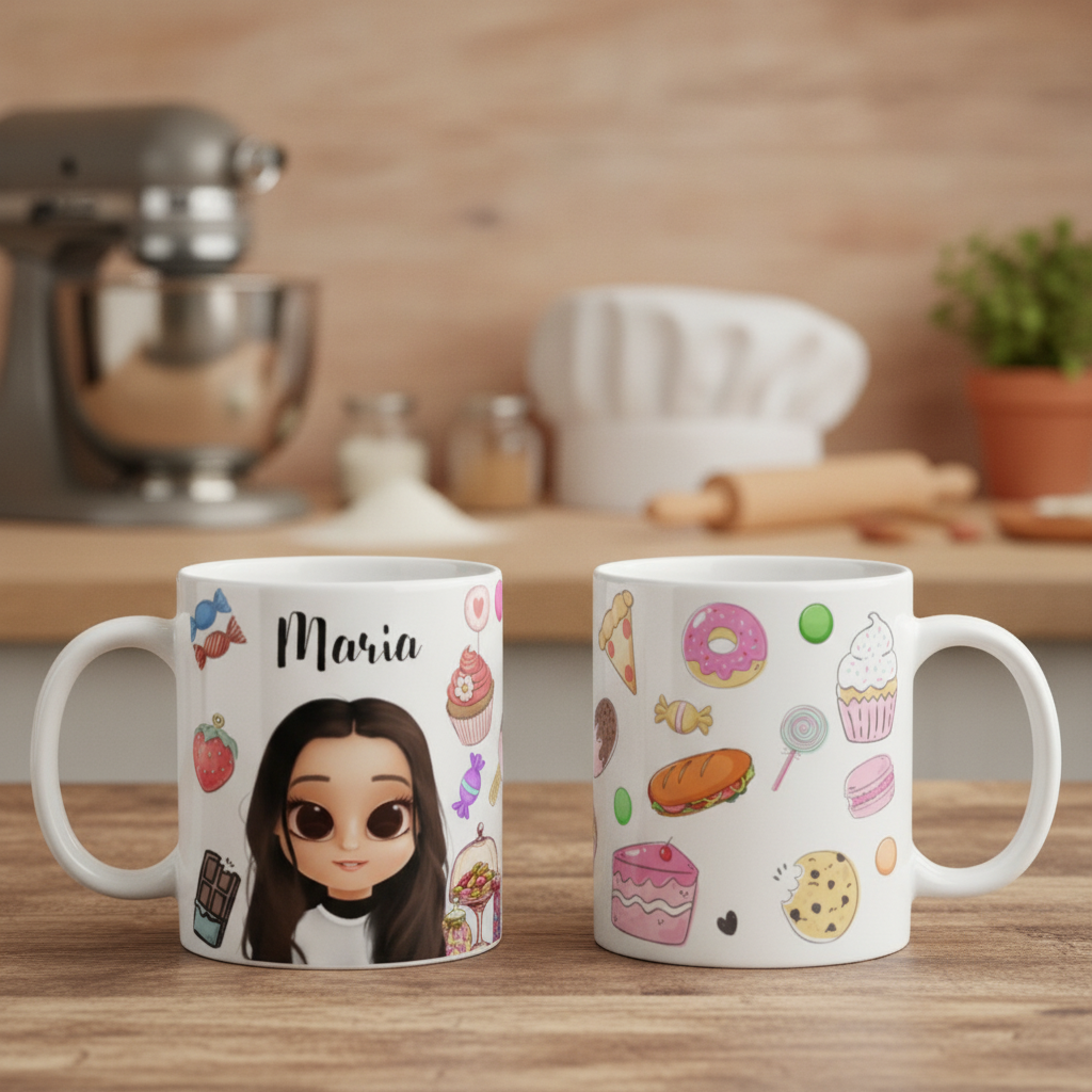 Caneca Presente Personalizado para Doce Docerias Lanchonetes - Profissões (Cozinheiro(a))