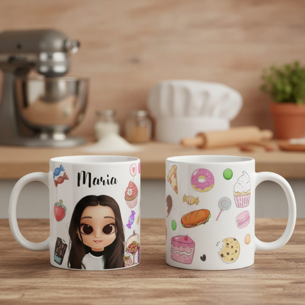 Caneca Presente Personalizado para Doce Docerias Lanchonetes - Profissões (Cozinheiro(a))