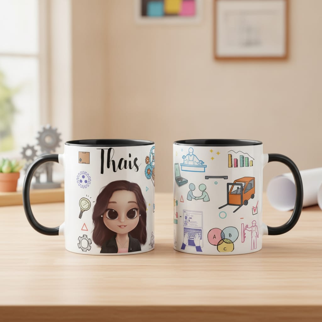 Caneca Presente Personalizado para Engenheiro de Produção - Profissões (Engenheiro(a) de Produção)