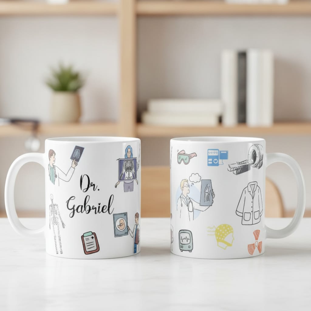 Caneca Presente Personalizado para Médico Radiologista - Profissões (Médico(a))
