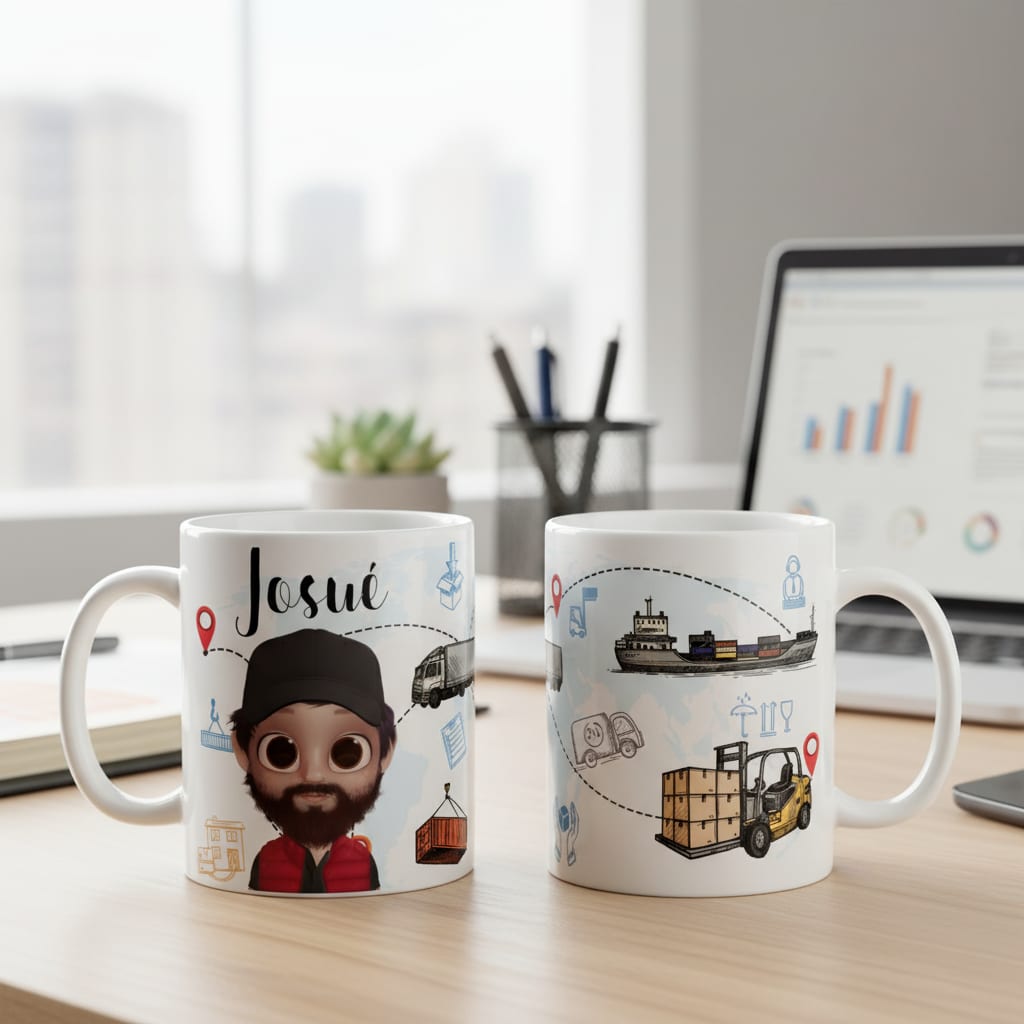 Caneca Presente Personalizado Posto de Coleta Logística - Profissões (Administrador(a))
