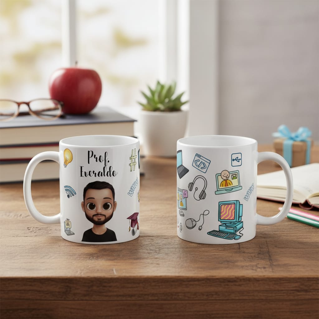 Caneca Presente Personalizado Professor de Informática - Dia dos Professores (Informática)