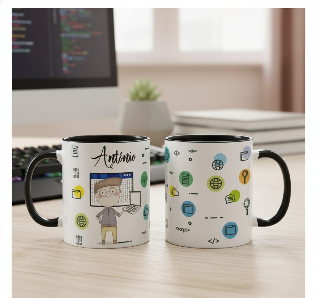 Caneca Presente Personalizado Ti Profissão Programador - Profissões (Programador(a))