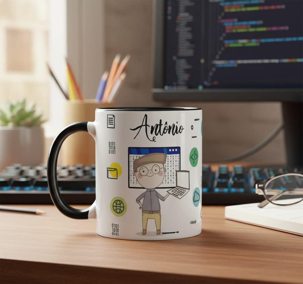 Caneca Presente Personalizado Ti Profissão Programador