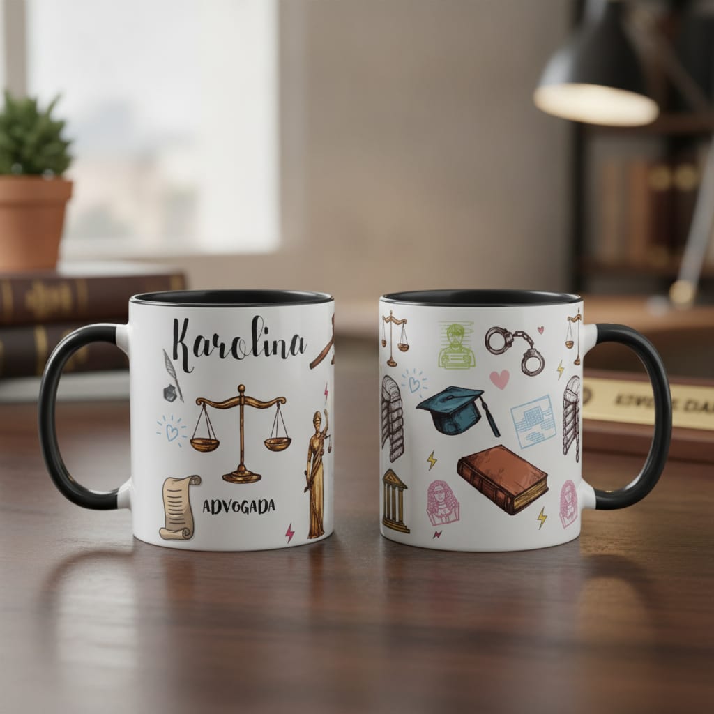 Caneca Presente Profissão Direito Nome Advogado - Profissões (Advogado(a))