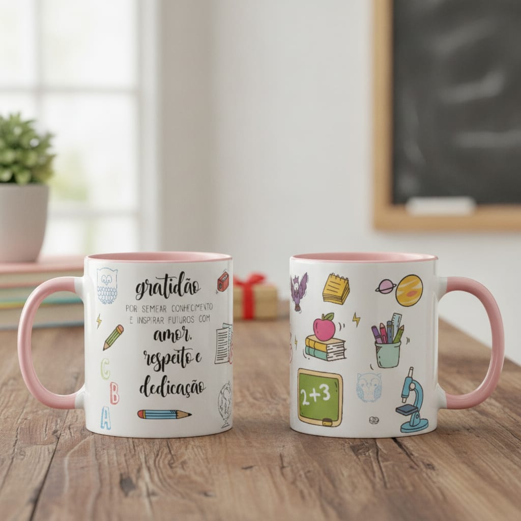 Caneca Presente Profissional Professores Agradecimento - Dia dos Professores (Professor(a))