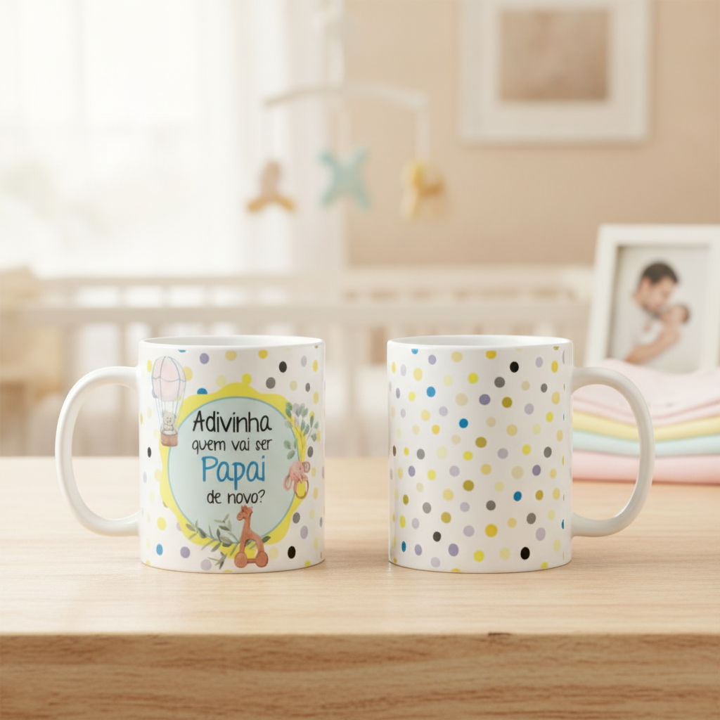 Caneca Presente Revelação Adivinha Quem Vai Ser Papai - Família (Pai)