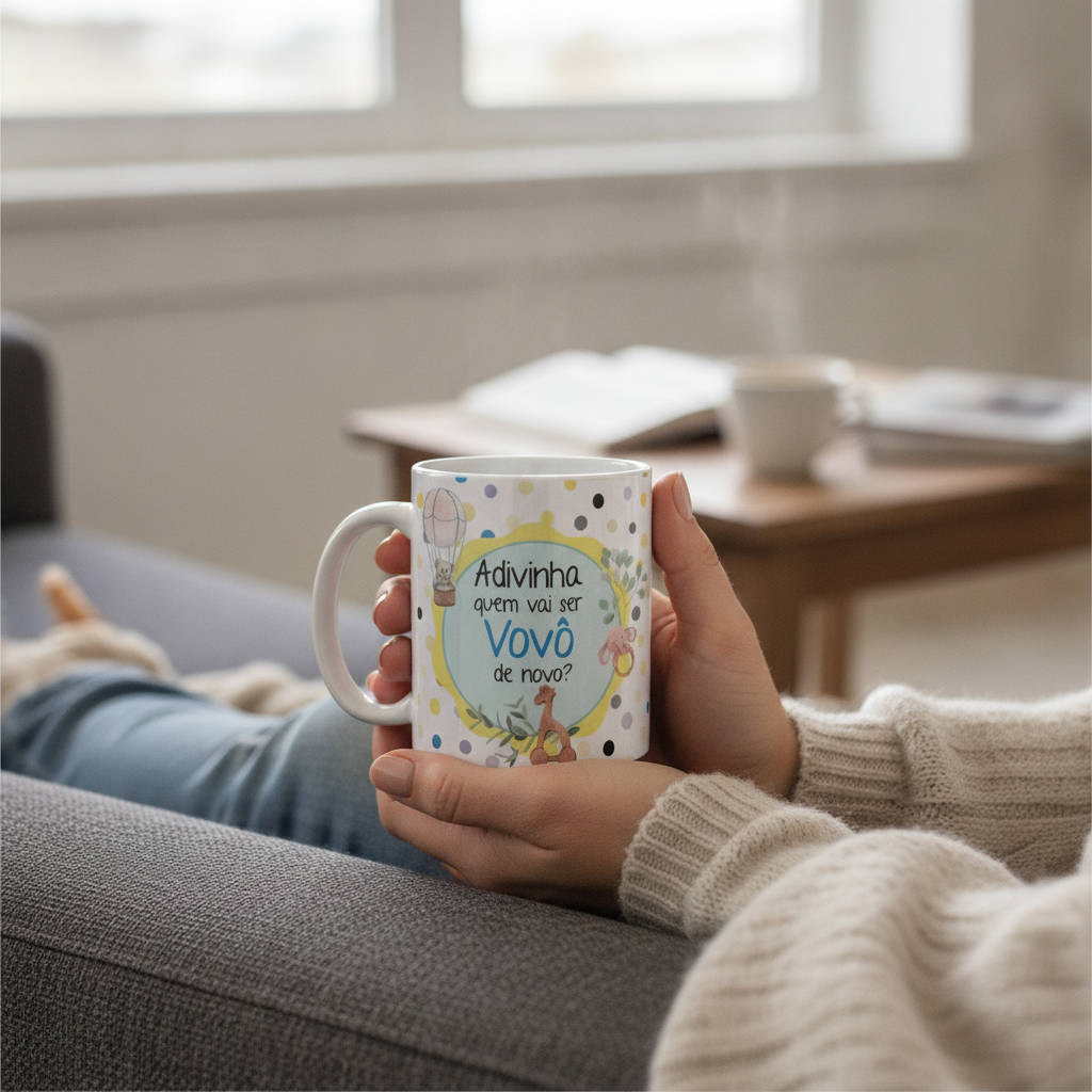 Caneca Presente Revelação Adivinha Quem Vai Ser Vovô De Novo
