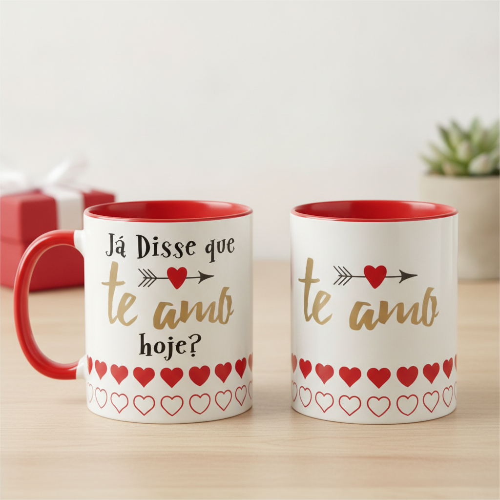 Caneca Presente Romântico Casal Namorados Natal Te Amo - Outros (Casal)