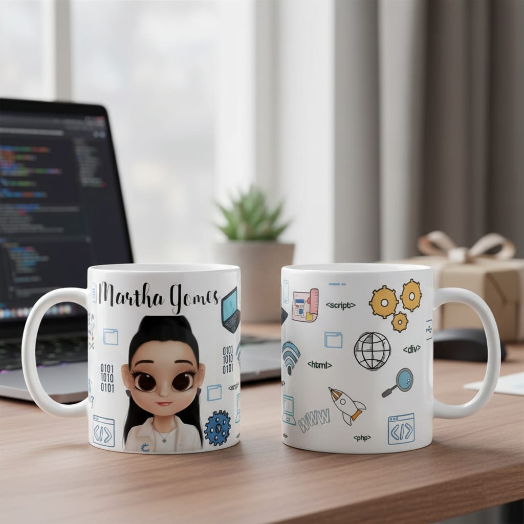 Caneca Presente TI Profissional Tecnologia Informática - Profissões (Programador(a))