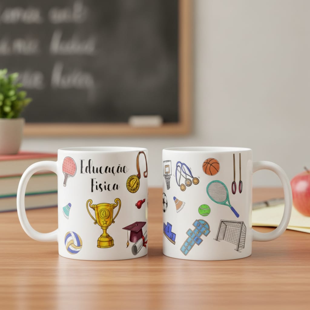 Caneca Professor Educação Física Presente Pronta Entrega - Dia dos Professores (Educação Física)