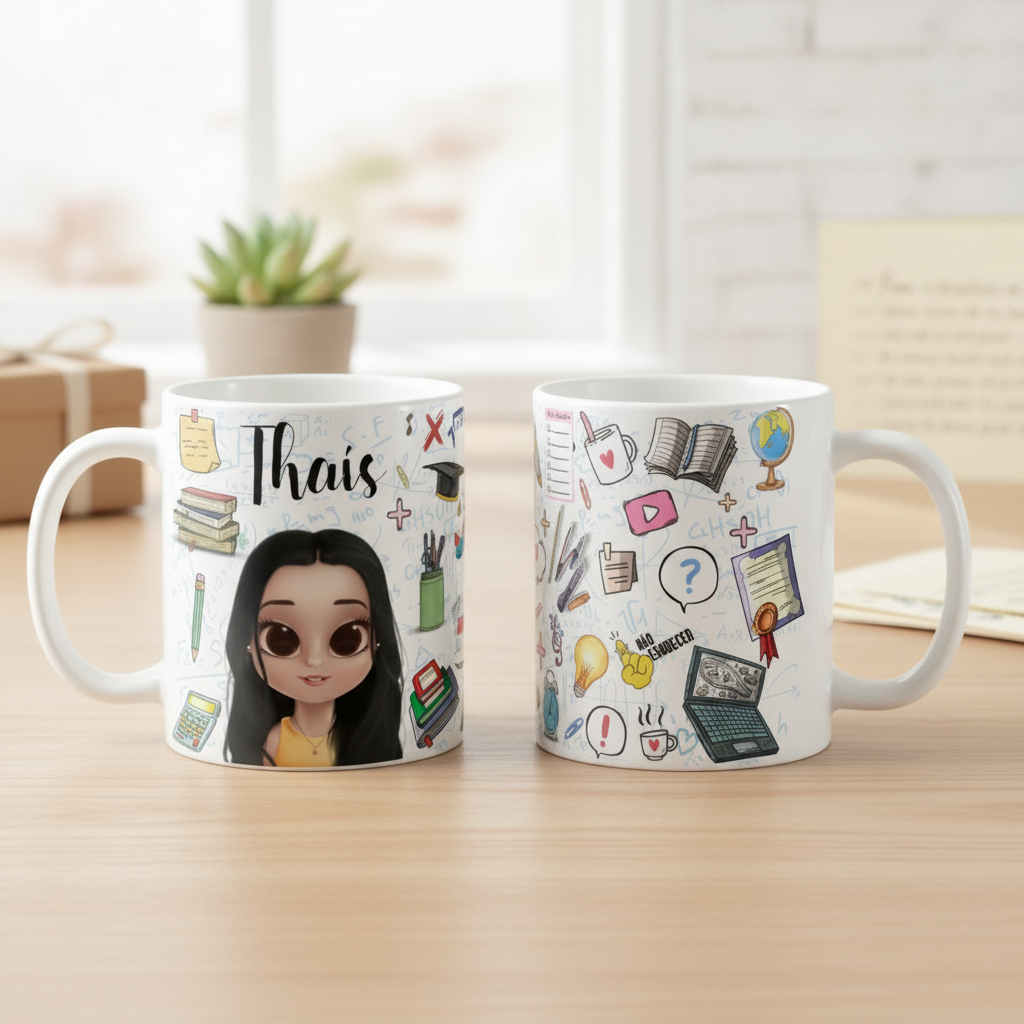 Caneca Professor Estudante Presente Personalizada Com Avatar - Outros (Amizade)