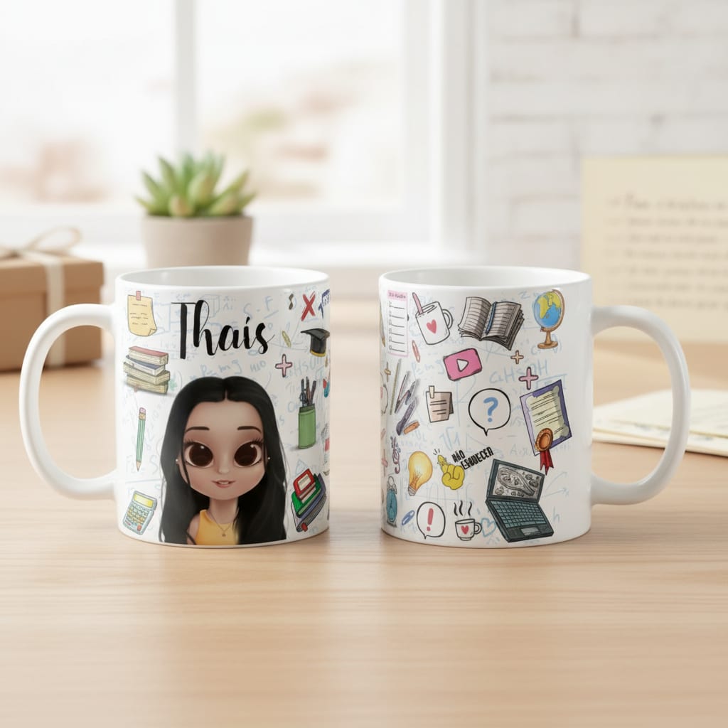 Caneca Professor Estudante Presente Personalizada Com Avatar - Outros (Amizade)