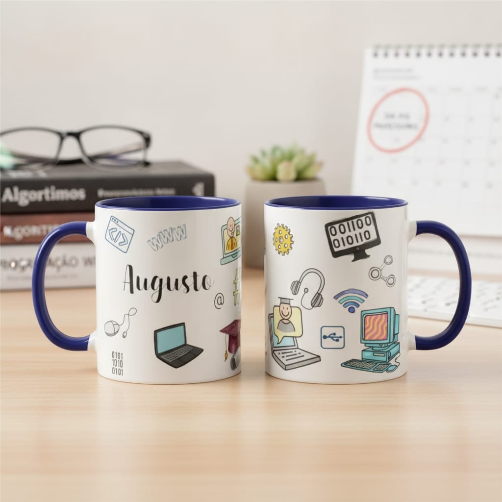 Caneca Professor Informática Presente Personalizado com Nome - Dia dos Professores (Informática)