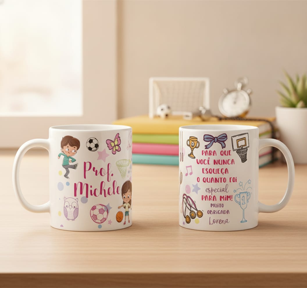 Caneca Professora Presente Professores Educação Física