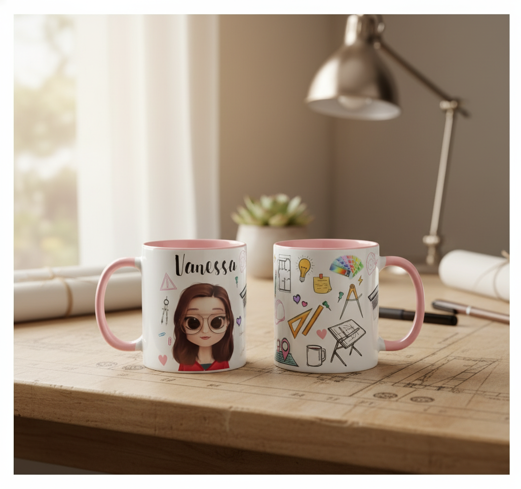 Caneca Profissão Arquitetura Presente Formatura Arquiteta - Profissões (Arquiteto(a))