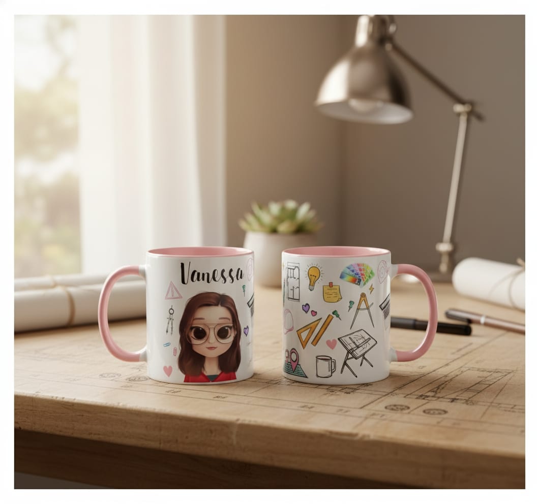 Caneca Profissão Arquitetura Presente Formatura Arquiteta - Profissões (Arquiteto(a))