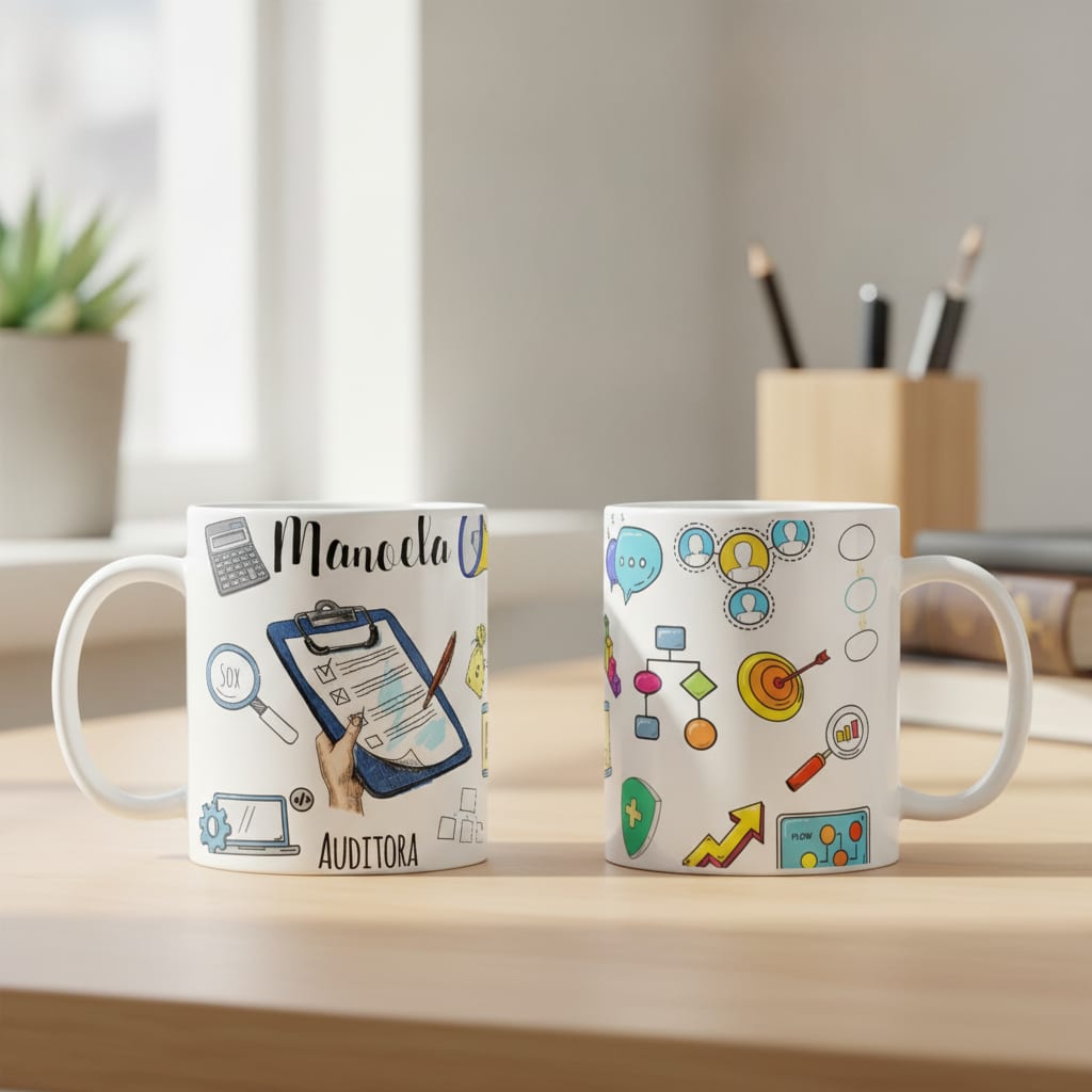 Caneca Profissão Auditoria Presente Criativo para Auditores - Profissões (Auditor(a))