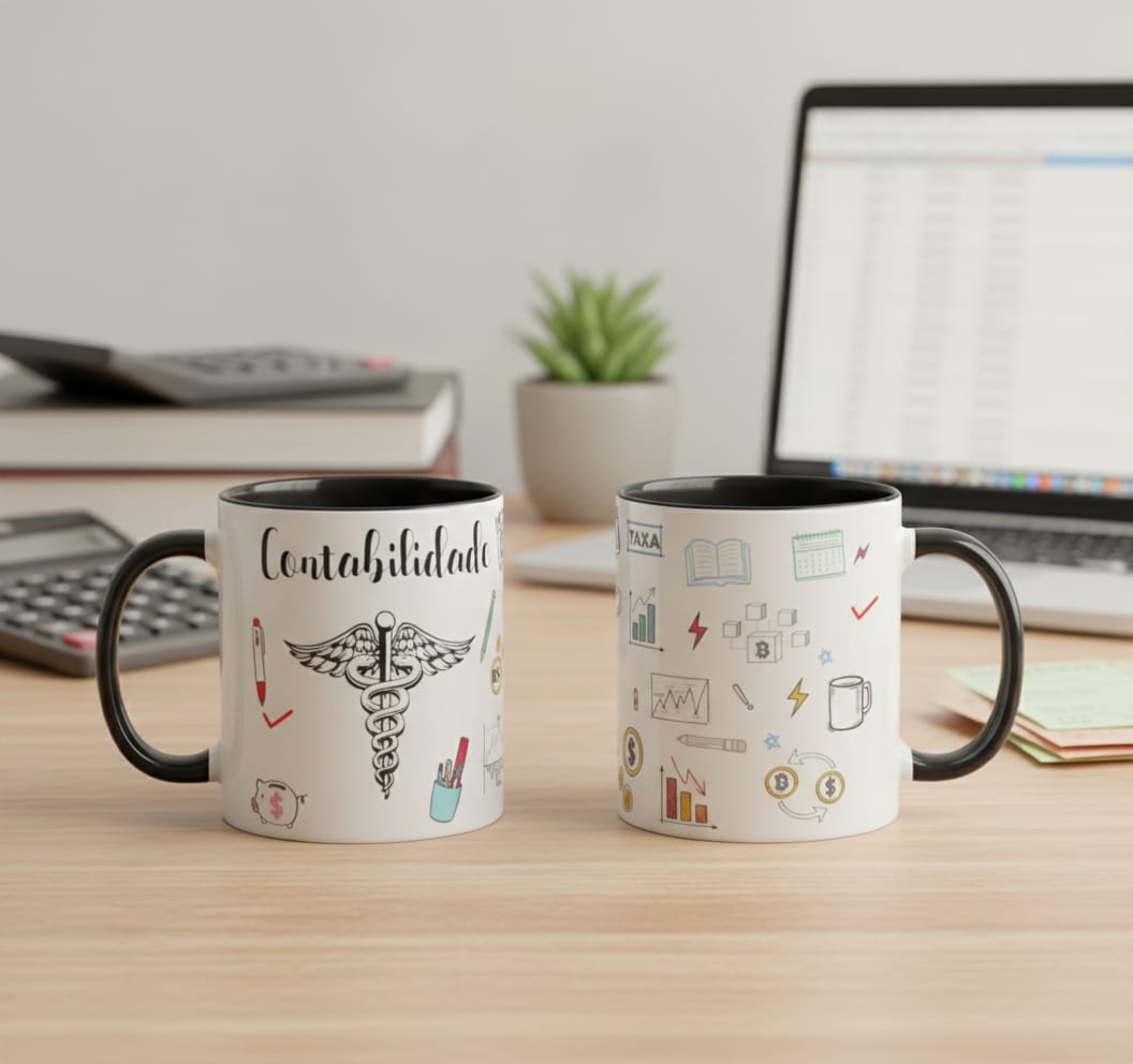 Caneca Profissão Contabilidade Presente Empresa Contador - Profissões (Contador(a))