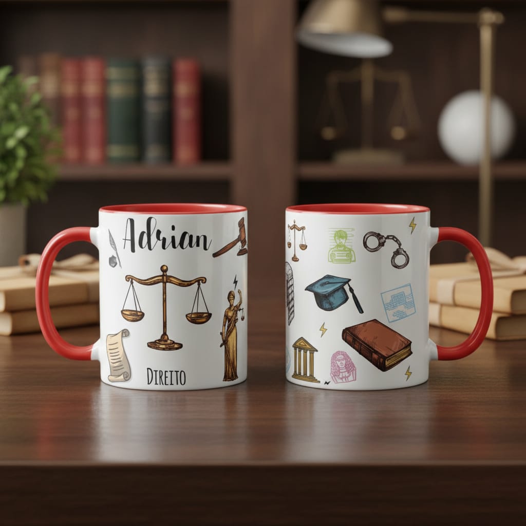 Caneca Profissão Direito Presente Personalizado Advogados - Profissões (Advogado(a))