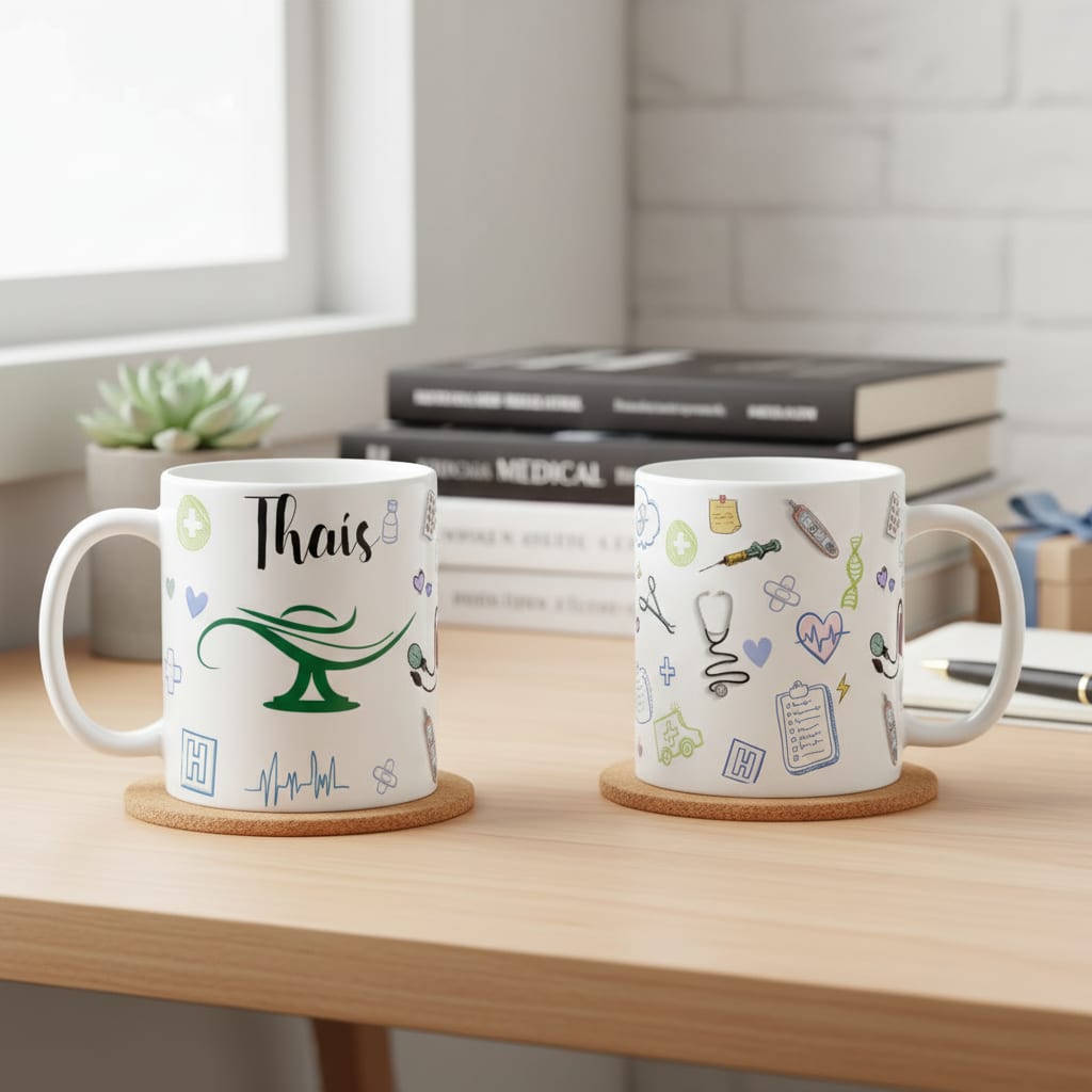 Caneca Profissão Enfermagem Presente Criativo Enfermeira - Profissões (Enfermeiro(a))