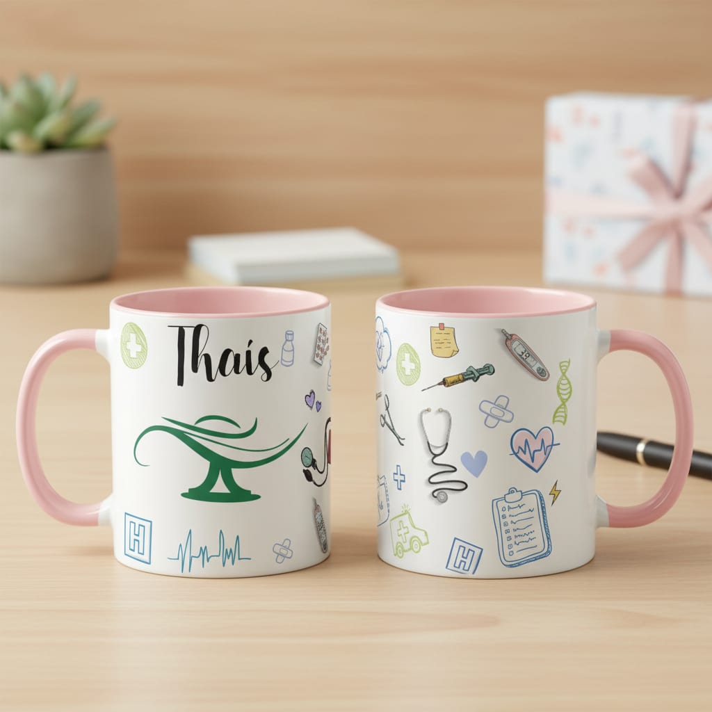Caneca Profissão Enfermagem Presente Enfermeira - Profissões (Enfermeiro(a))